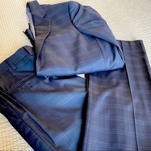 Navy Windowpane Suit